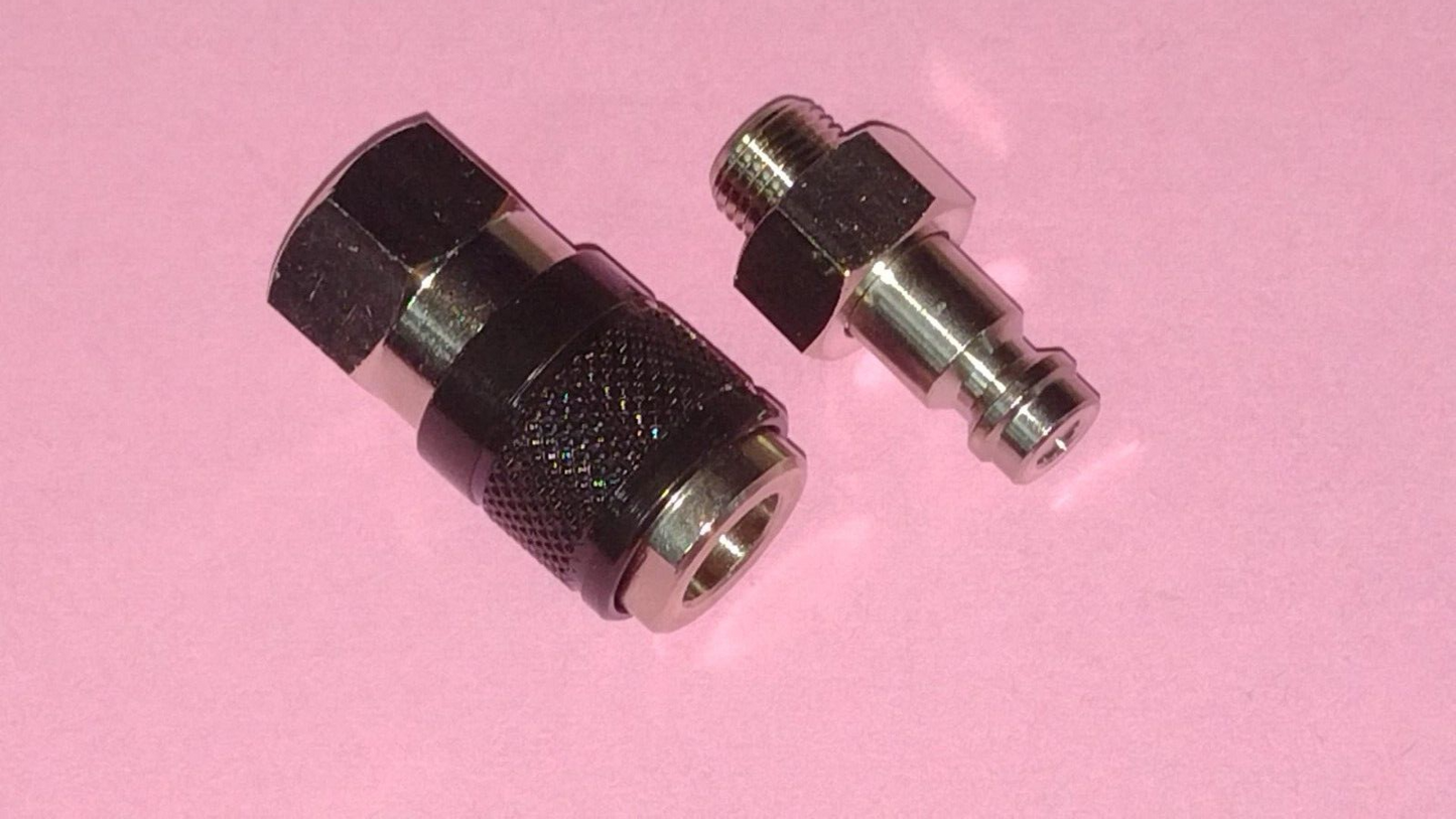 KIT INNESTO RAPIDO FEMMINA + MASCHIO MIGNON DN.5 FKM 1/8 CON GUARNIZIONE VITON