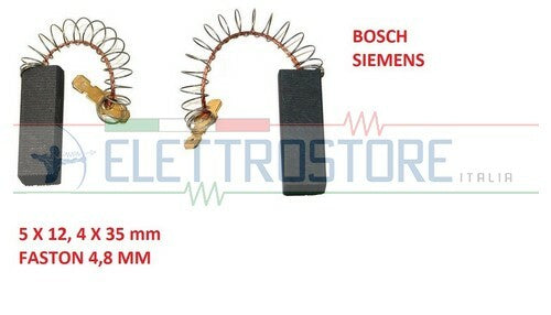 AEG BOSCH SIEMENS CARBONCINI SPAZZOLE MOTORE LAVATRICE Siwamat 00154740 COMPAT