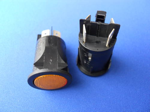 INTERRUTTORE  BIPOLARE RASO A FILO LUMINOSO 250V GIALLO