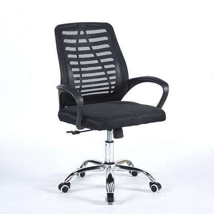 Poltrona ufficio New Bisk 48x51x88 cm. con mesh nero e base cromata NERA