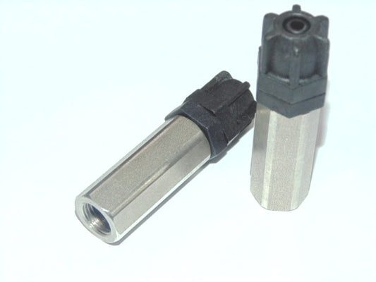 VALVOLA NON RITORNO INOX 1/8F CON RACCORDO PLASTICA 1pz