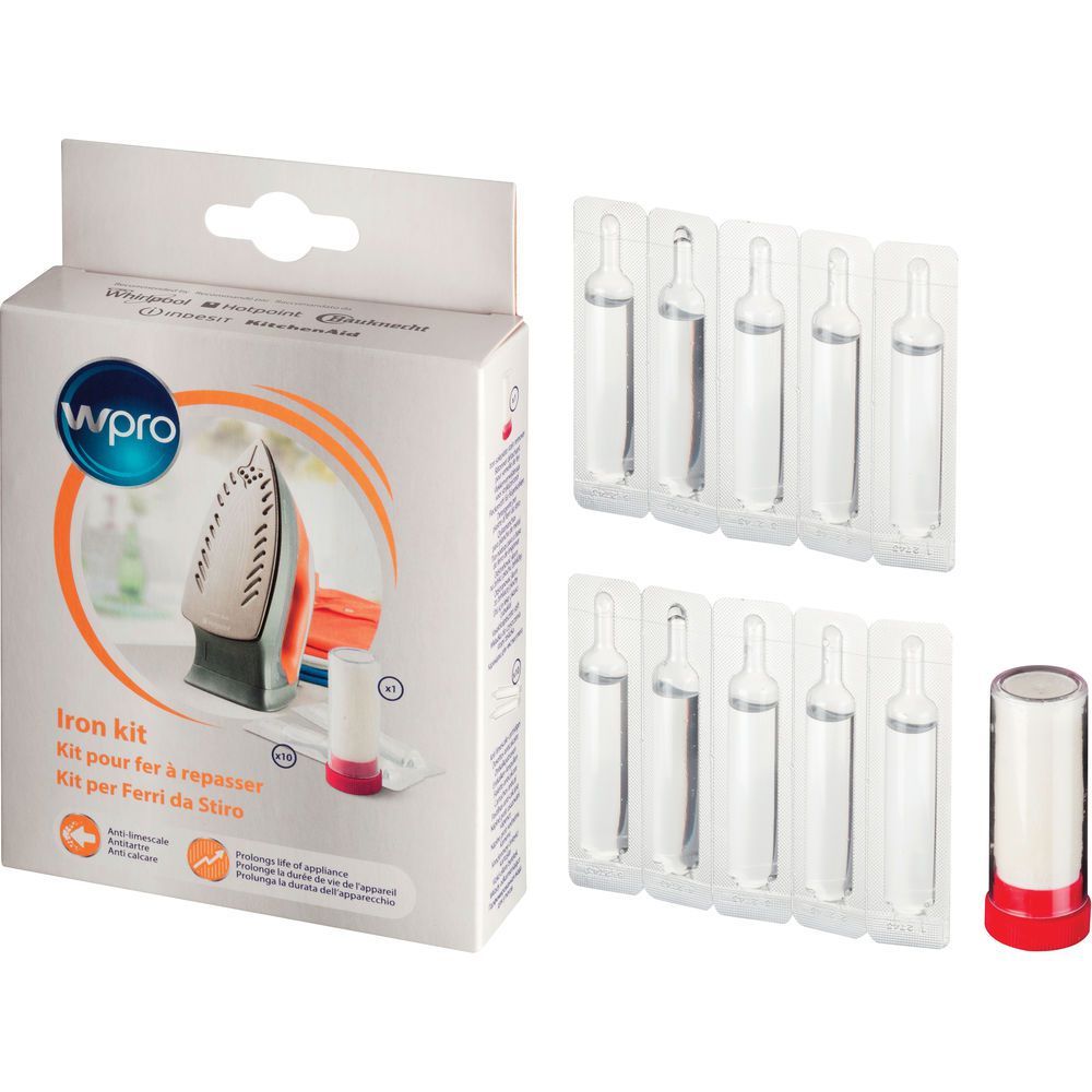 WPRO detergente ferro da stiro 484000008407 + 10 fiale anticalcare