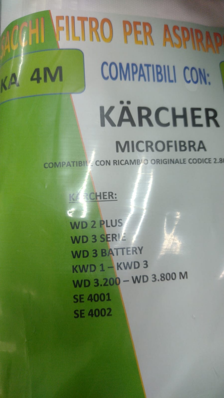KA4M 5 Sacchetti Karcher Aspirapolvere KFI 357 WD3 WD2 plus KWD 1 - 3 WD 2 / WD