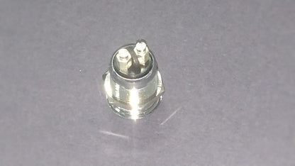 PULSANTE METALLICO ANTI VANDALO FILETTO Ø 19mm