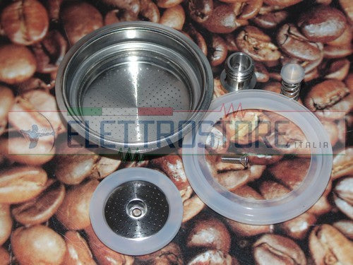 KIT GUARNIZIONI MOKONA BIALETTI+ DOCCETTA+ VITE+VALVOLA+FILTRO 1 TAZZA