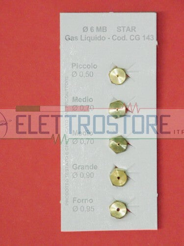 Serie ugelli 6MB Gpl UNIVERSALI 0,50+0,70+0,70+0,90+0,95