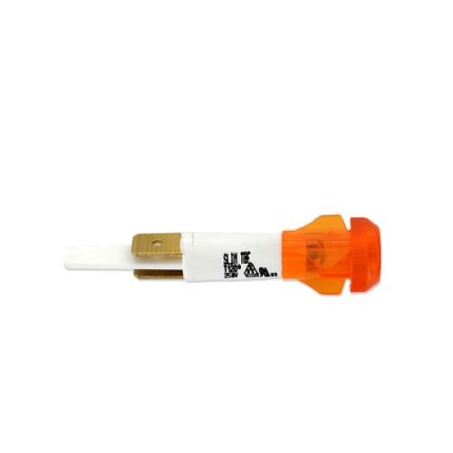 Spia luminosa 220v testa rotonda ø 10mm gialla F113