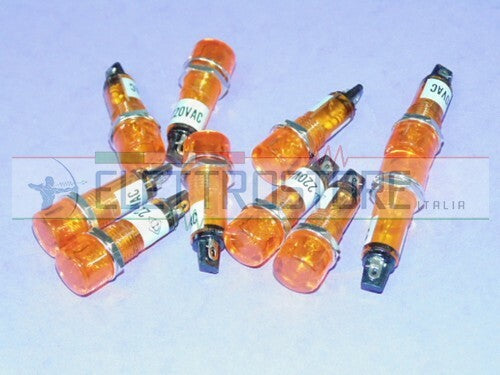 SEGNALATORE LUMINOSO SPIA LUMINOSA ARANCIO 220V 1pz