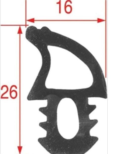 GUARNIZIONE PORTA FORNO GARBIN 3786842 in elastomero siliconico profilo 16x26 mm