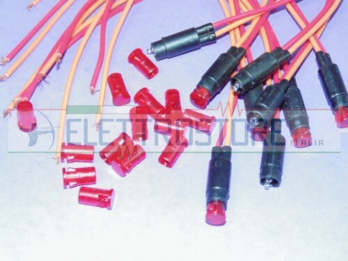 SEGNALATORE LUMINOSO SPIA LUMINOSA ROSSA 220V 1pz DIAM.6,2mm