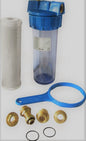 KIT FILTRO 9" ATTACCO 3/4 CARTUCCIA CARBONE ATTIVO 5 MICRON