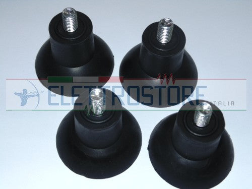 KIT PIEDINI AFFETTATRICE 4Pz GOMMA FILETTO 8mm ALTEZZA 35mm + VITE