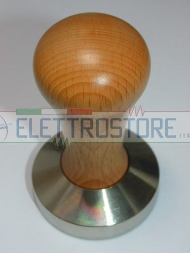 PRESSINO CLASS LEGNO NATURALE CON BASE INOX DIA 58mm FONDO PIATTO PRES997