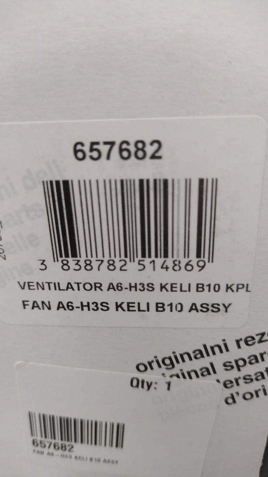 FAN A6-H3S KELI B10 ASSY GORENJE HISENSE 657682