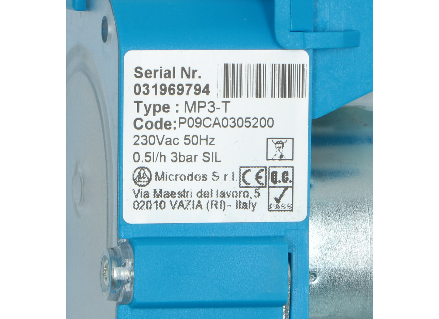 POMPA PERISTALTICA 0,5L/H C/TIMER MP3-T