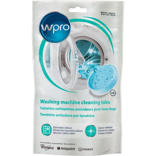 3 TAVOLETTE PASTICCHE ANTIODORE CURA LAVATRICE ORIGINALE WHIRLPOOL 484000001180