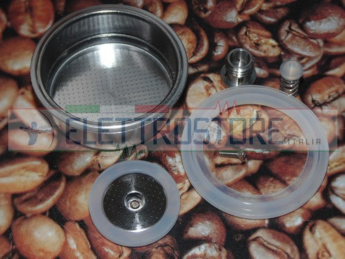 KIT GUARNIZIONI MOKONA BIALETTI+ DOCCETTA+ VITE+VALVOLA+FILTRO 2 TAZZE