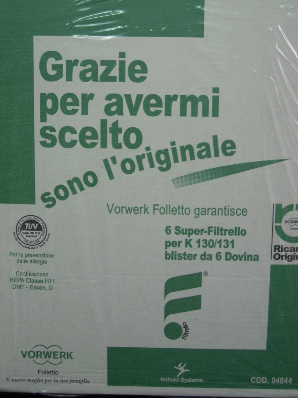 6 SACCHETTI+6 PROFUMATORI  VORWERK FOLLETTO K130/131 VORWERK 04844
