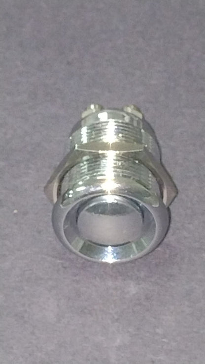 PULSANTE METALLICO ANTI VANDALO FILETTO Ø 19mm