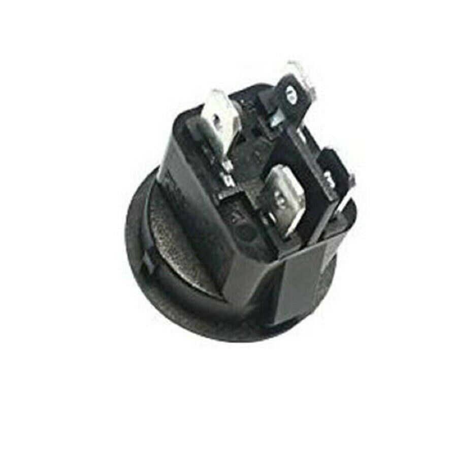 INTERRUTTORE BIPOLARE TONDO NERO DA INCASSO DIAMETRO FORO 20 mm. 4 FASTON