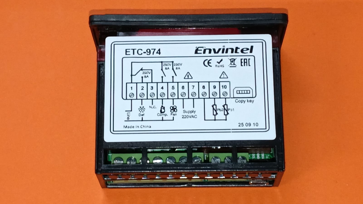 TELETERMOSTATO TIPO ELIWELL 974 230V 2 SONDE (COMPRESE) ENVINTEL ETC-974