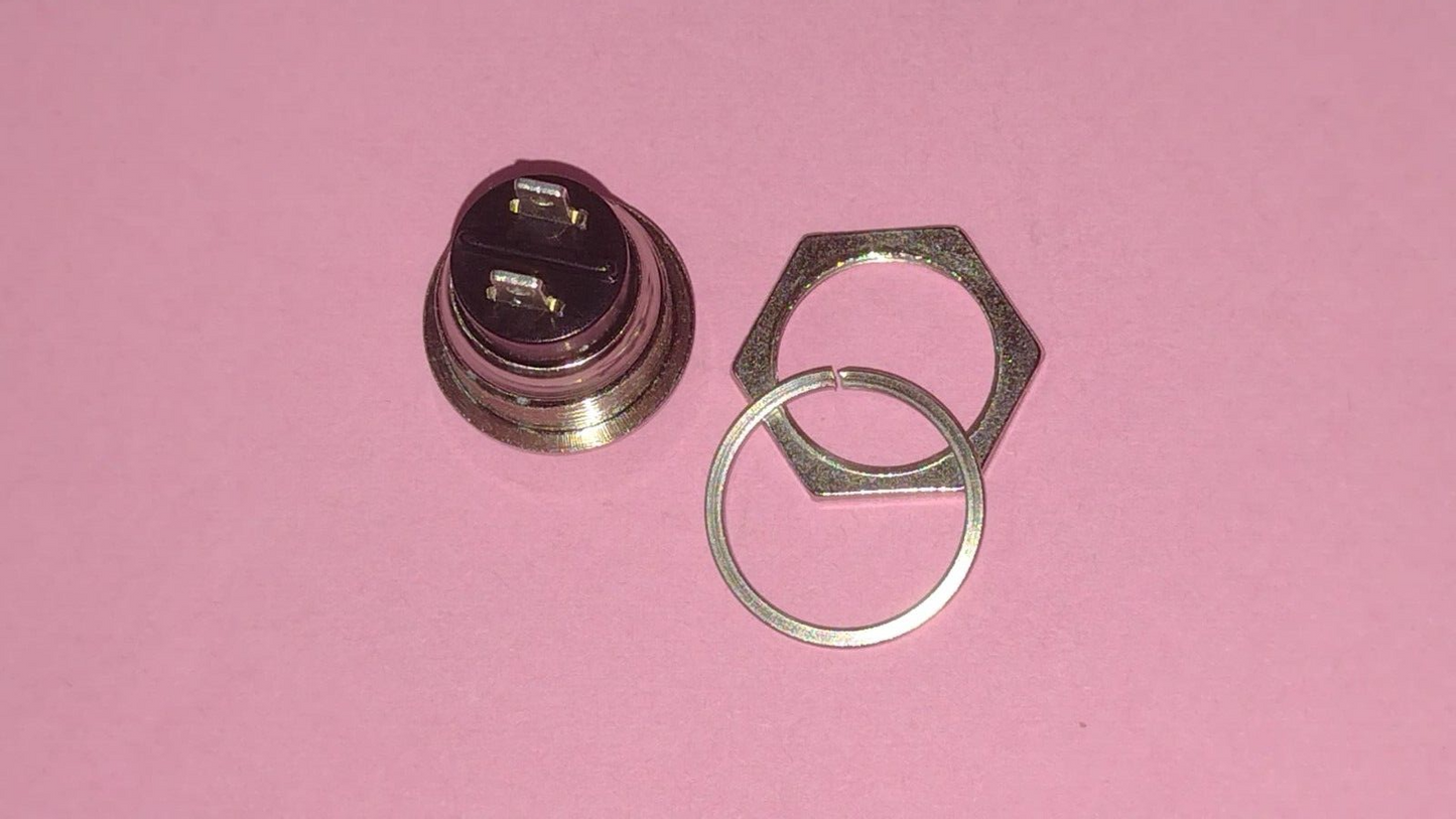 Pulsante N.A. Contatti a Saldare 3A-125V Rosso NAP/57R-C Pulsante Citofoni ⌀16mm