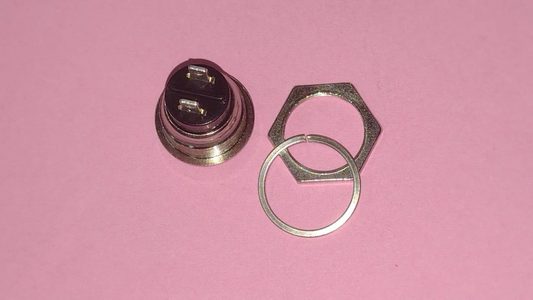 Pulsante N.A. Contatti a Saldare 3A-125V Rosso NAP/57R-C Pulsante Citofoni ⌀16mm