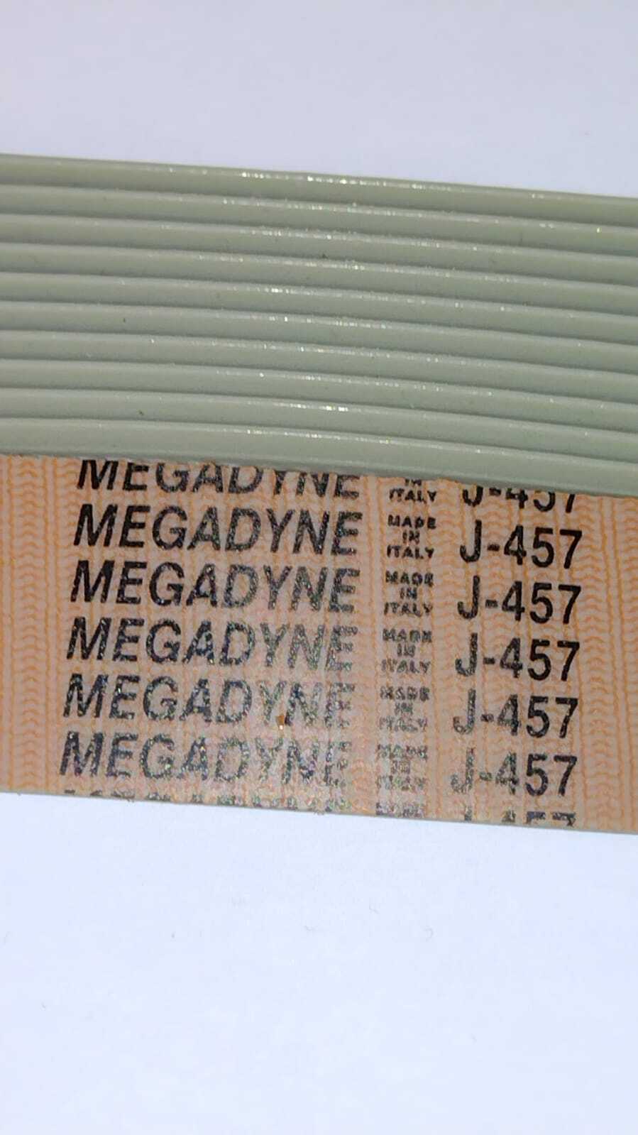 CINGHIA AFFETTATRICE PIATTA MEGADYNE J-457 LARGHEZZA 23mm 10 NERVATURE RACCOMAND