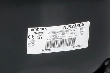 COMPRESSORE EMBRACO NJ9238GS R404a 32,7cc TRIFASE