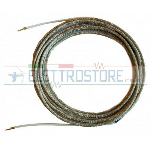 CAVO RISCALDANTE 2mt 100W 220V SILICONICO CALZA in METALLO RESISTENZA FLESSIBILE