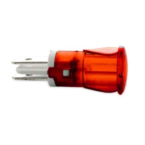 Spia luminosa di colore rosso ø 12mm 2 faston
