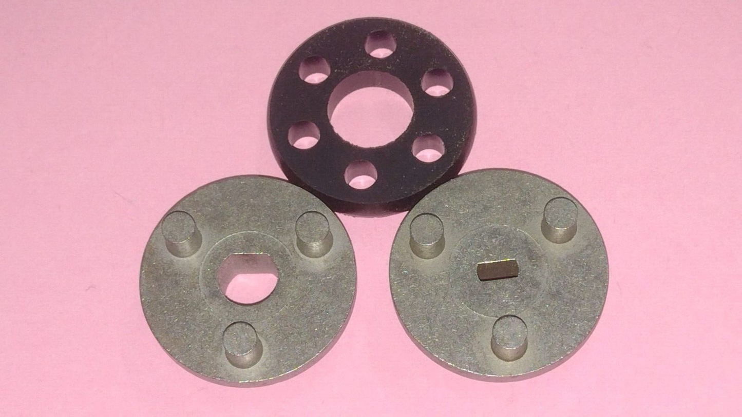 GIUNTO MOTORE  POMPA FLANGIA COMPLETO 3 PEZZI Diam.40mm PER POMPE NUERT
