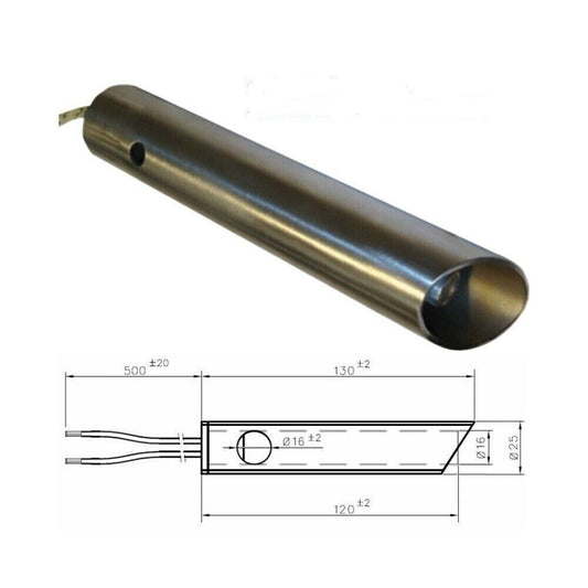 Resistenza Stufa a Pellet 16mm 350W l.120mm Anselmo Cola Ferroli 14701027