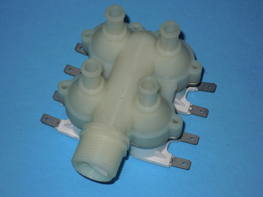ELETTROVALVOLA 4 VIE 90° LAVATRICE LAVASTOVIGLIE 12mm VARIE APPLICAZIONI *