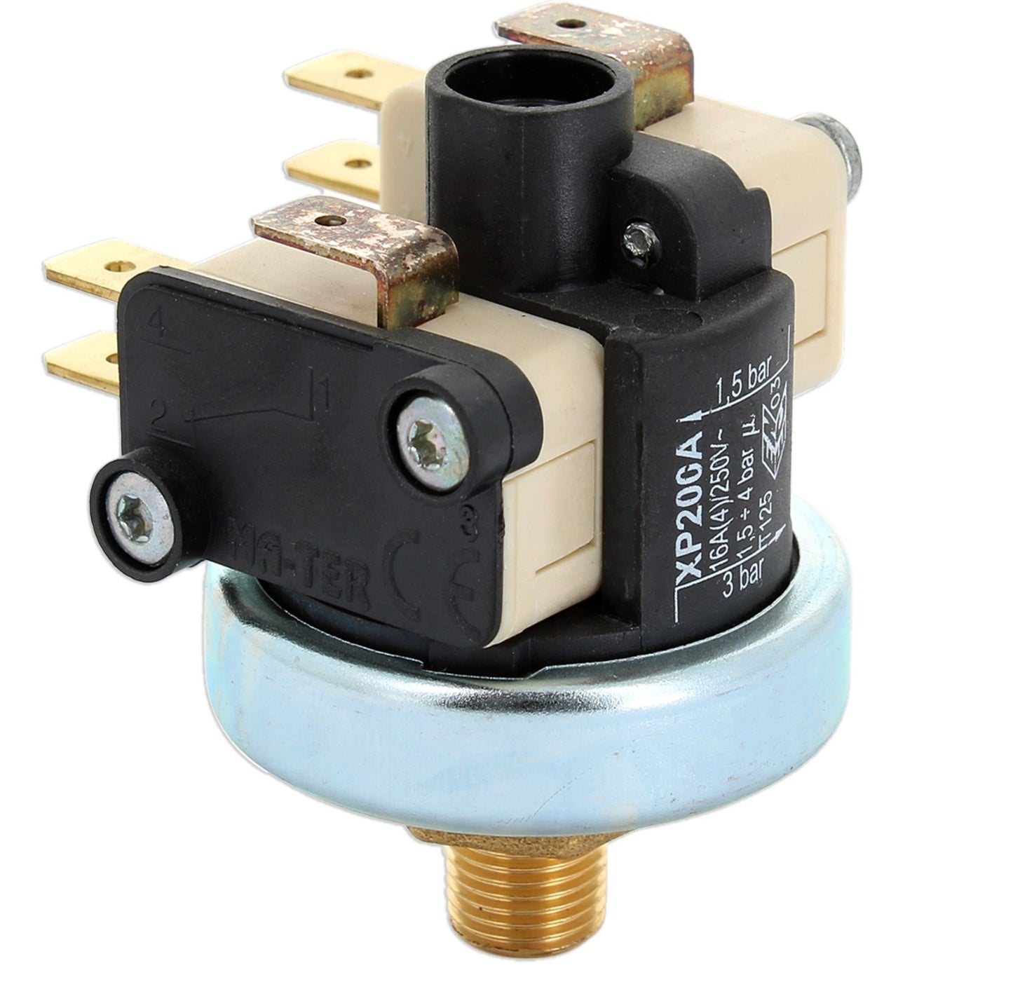PRESSOSTATO XP200A 1,5-4 bar FILETTO 1/4 REGOLABILE 6 CONTATTI