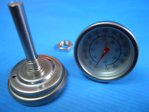 TERMOMETRO BARBECUE 0°C - 400°C 37mm IN ACCIAIO