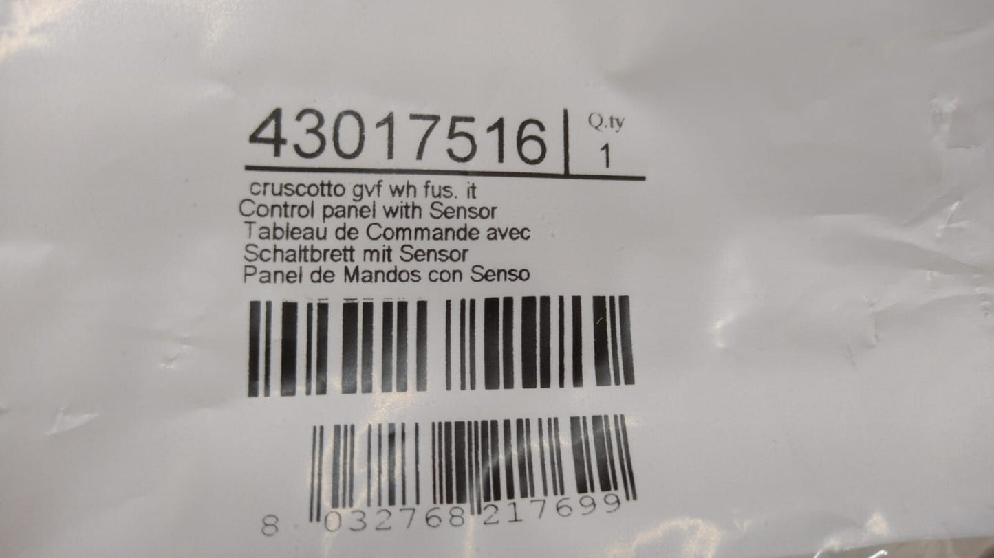 CRUSCOTTO PANNELLO FRONTALE CON SENSORE LAVATRICE CANDY ORIGINALE 43017516