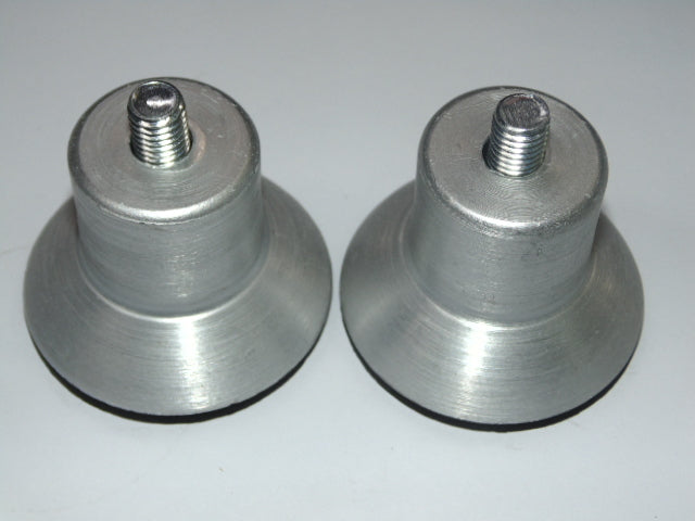 KIT PIEDINI AFFETTATRICE 2Pz ALLUMINIO/GOMMA FILETTO 6mm ALTEZZA 37mm + VITE