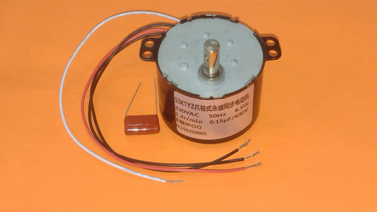 MOTORE 50KTYZ 220V 50hz 6,5W 1,2rpm/min. CONDENSATORE 0,15mf