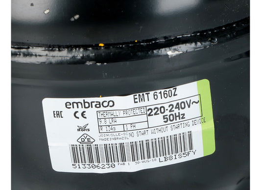 COMPRESSORE EMBRACO EMT6160Z R134a MHBP 6,76cc