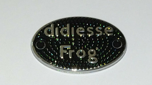 TARGHETTA OVALE DIDIESSE FROG MACCHINA CAFFE' LOGO FREGIO FR013 ORIGINALE