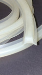 GUARNIZIONE CAMPANA IN SILICONE LAVEZZINI CON DOPPIO LABBRO PROFILO 9x8x15mm 1mt