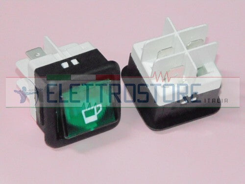 INTERRUTTORE SAECO VIA VENETO LUMINOSO VERDE BIPOLARE 1pz 996530073403