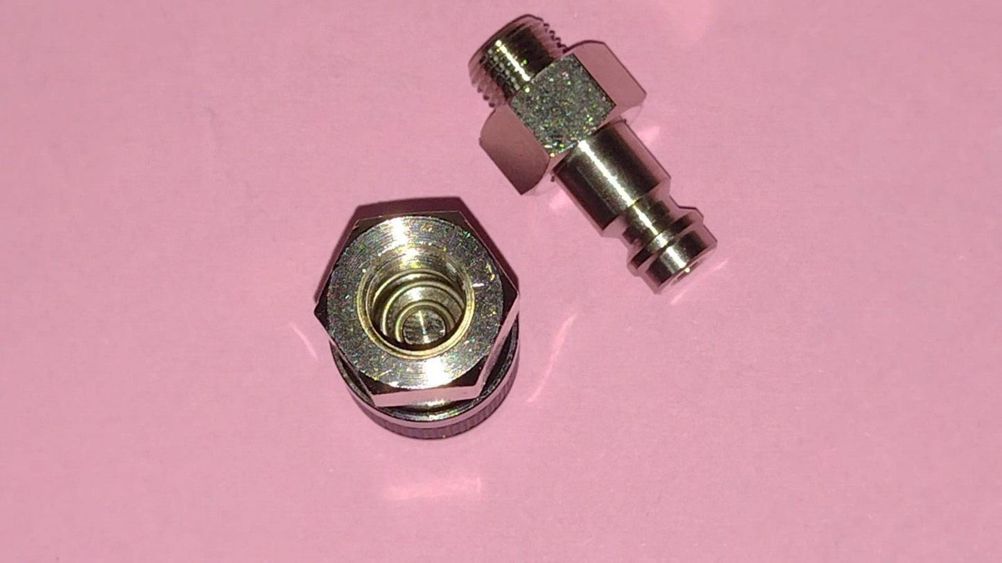 KIT INNESTO RAPIDO FEMMINA + MASCHIO MIGNON DN.5 FKM 1/8 CON GUARNIZIONE VITON