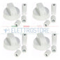 MANOPOLA UNIVERSALE PER CUCINA A GAS BIANCHE INNESTO 6 -7 - 8mm 4 PEZZI