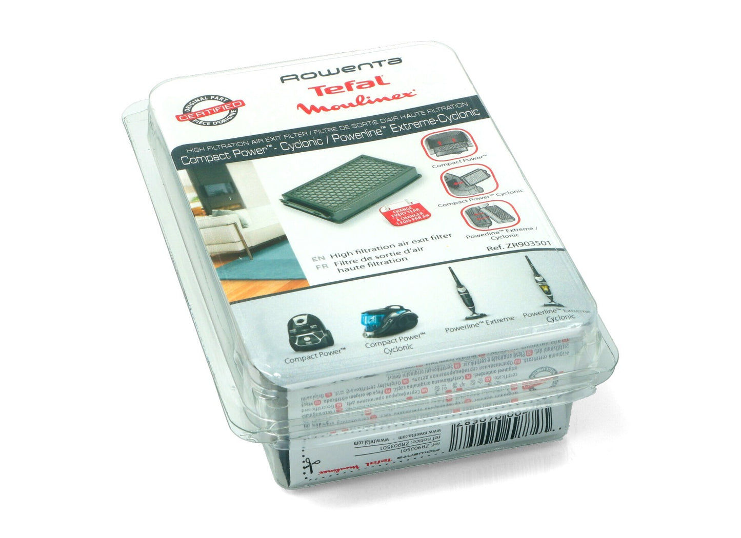 Filtro HEPA aspirapolvere Rowenta Compact Power Compact Power Cyclonic ZR903501