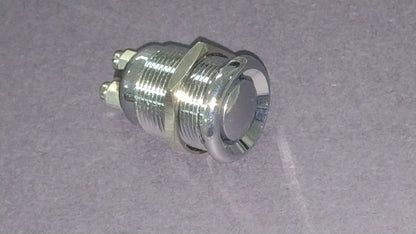 PULSANTE METALLICO ANTI VANDALO FILETTO Ø 19mm