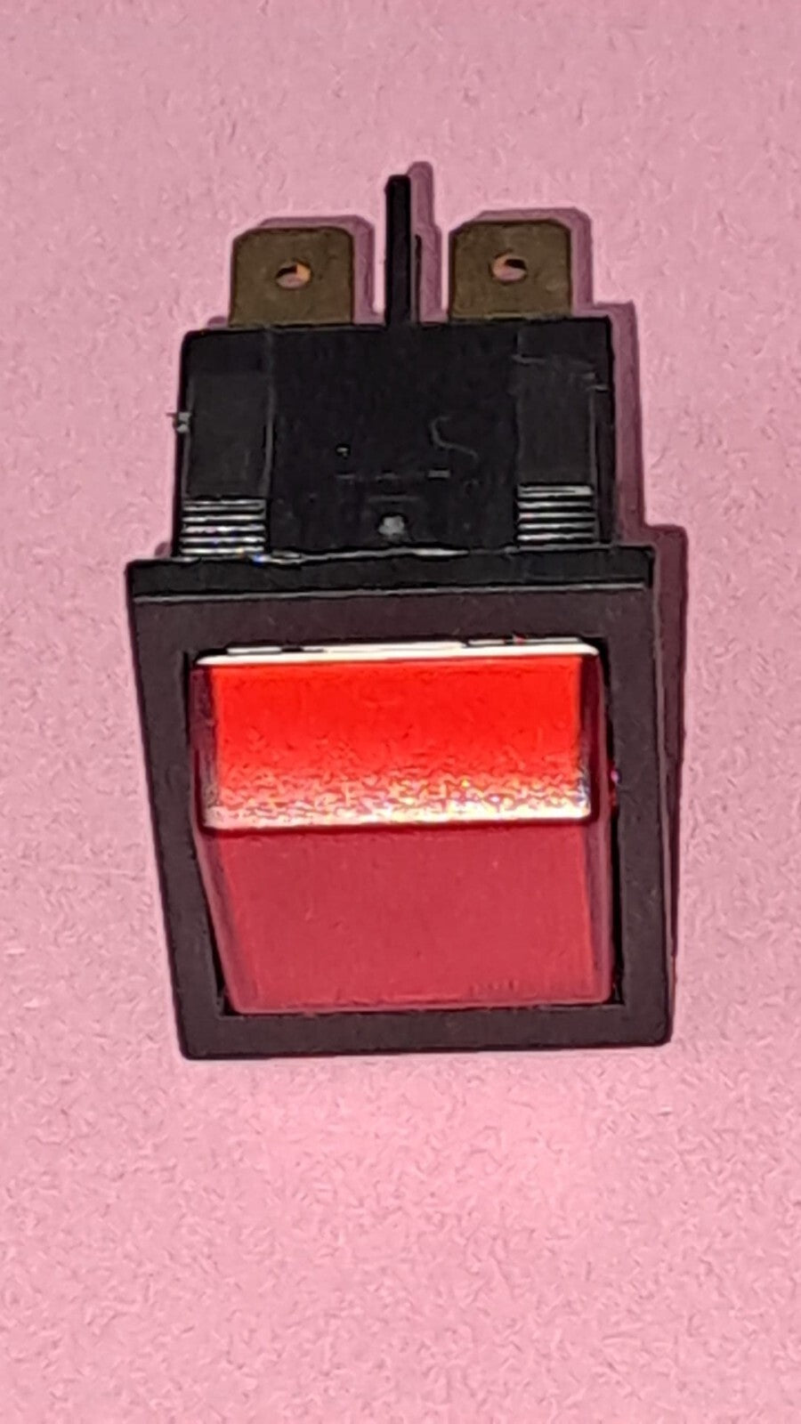 Deviopulsante bipolare luminoso rosso 6 faston 30x22mm