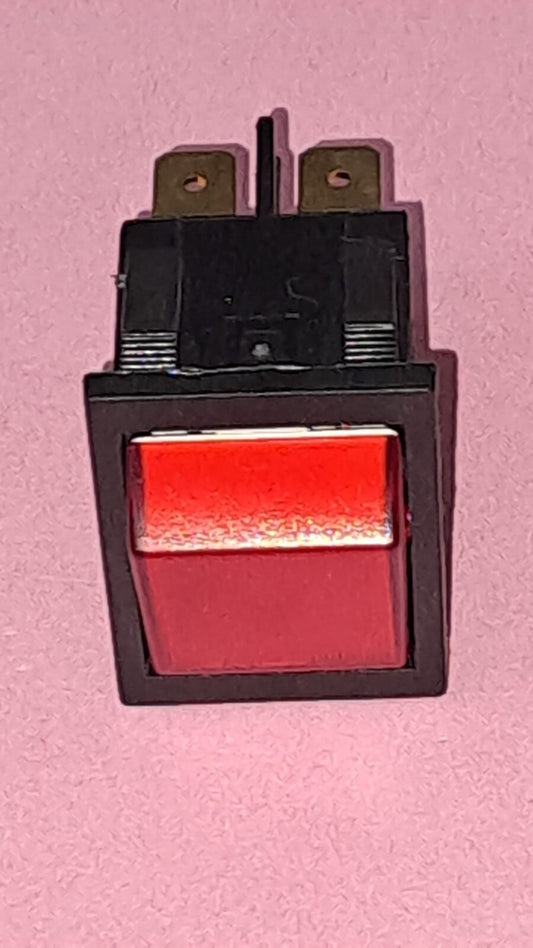 Deviopulsante bipolare luminoso rosso 6 faston 30x22mm