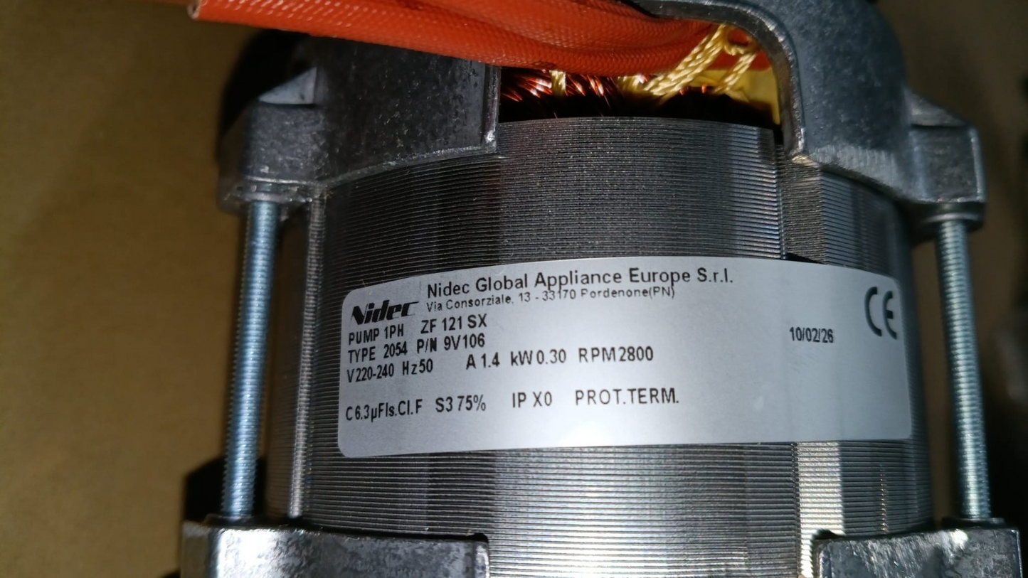 ELETTROPOMPA LAVATAZZE 0,3KW 1HP 1,4A 2800rpm NIDEC ZF 121 SX TYPE 2054